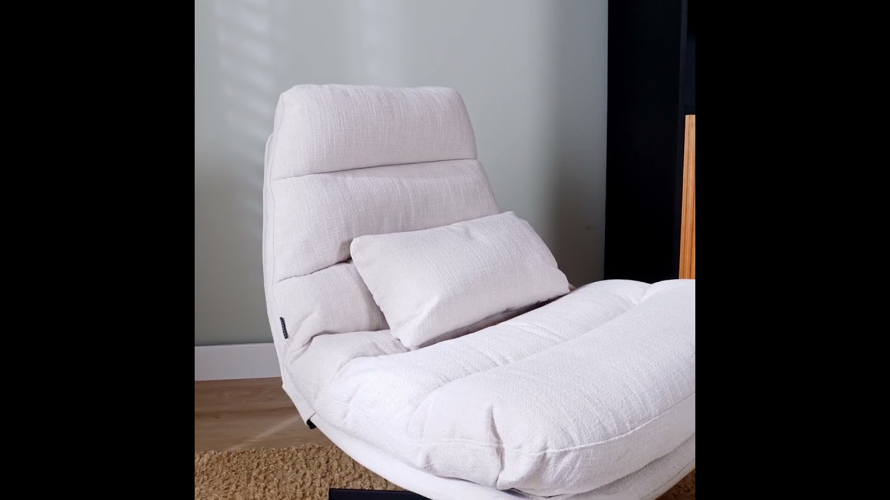 Fauteuil pivotant avec pouf Cristo | Livin24