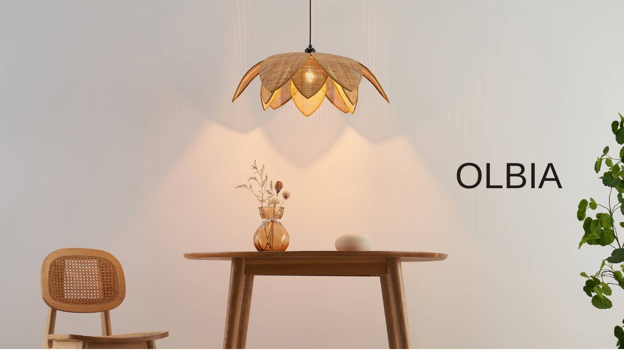 Suspension tendance en rotin tressé - Olbia