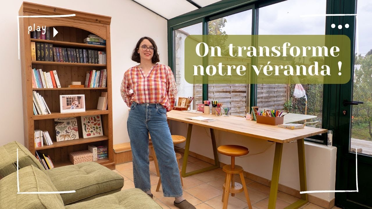 On a transformé notre véranda en atelier d’artiste et coin lecture cosy