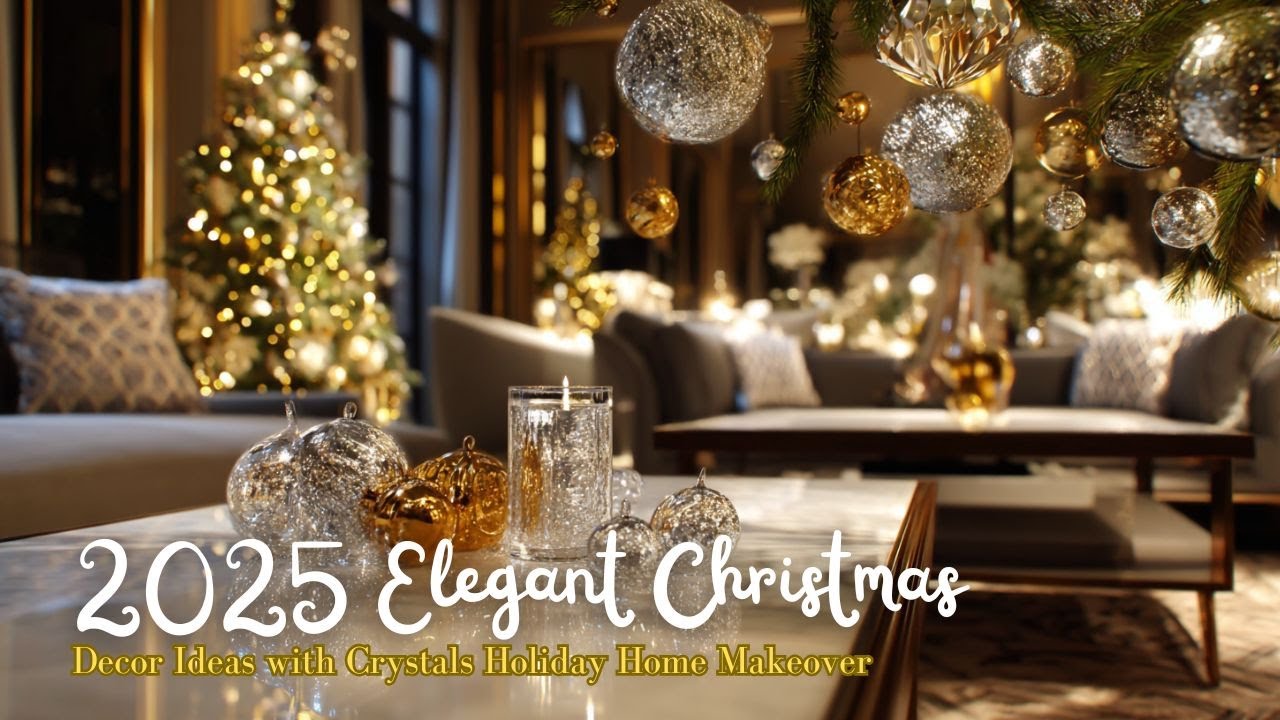 2025 Elegant Christmas Decor Ideas with Crystals  Ultra HD Holiday Home Makeover