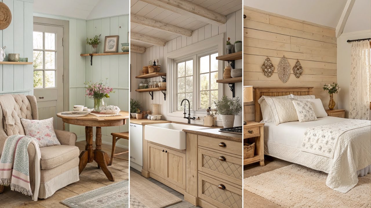 Cozy Minimalist small Farmhouse Decor Ideas | Simple & Rustic Country Home.