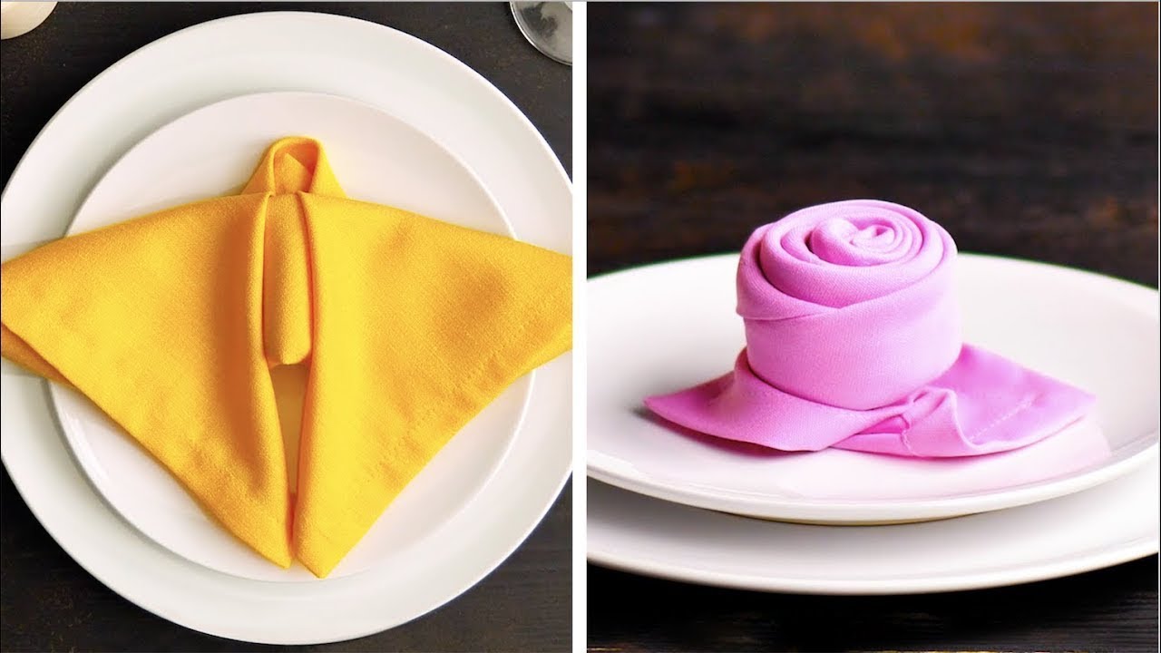 12 COOLS IDÉES DE PLIAGE DE SERVIETTE