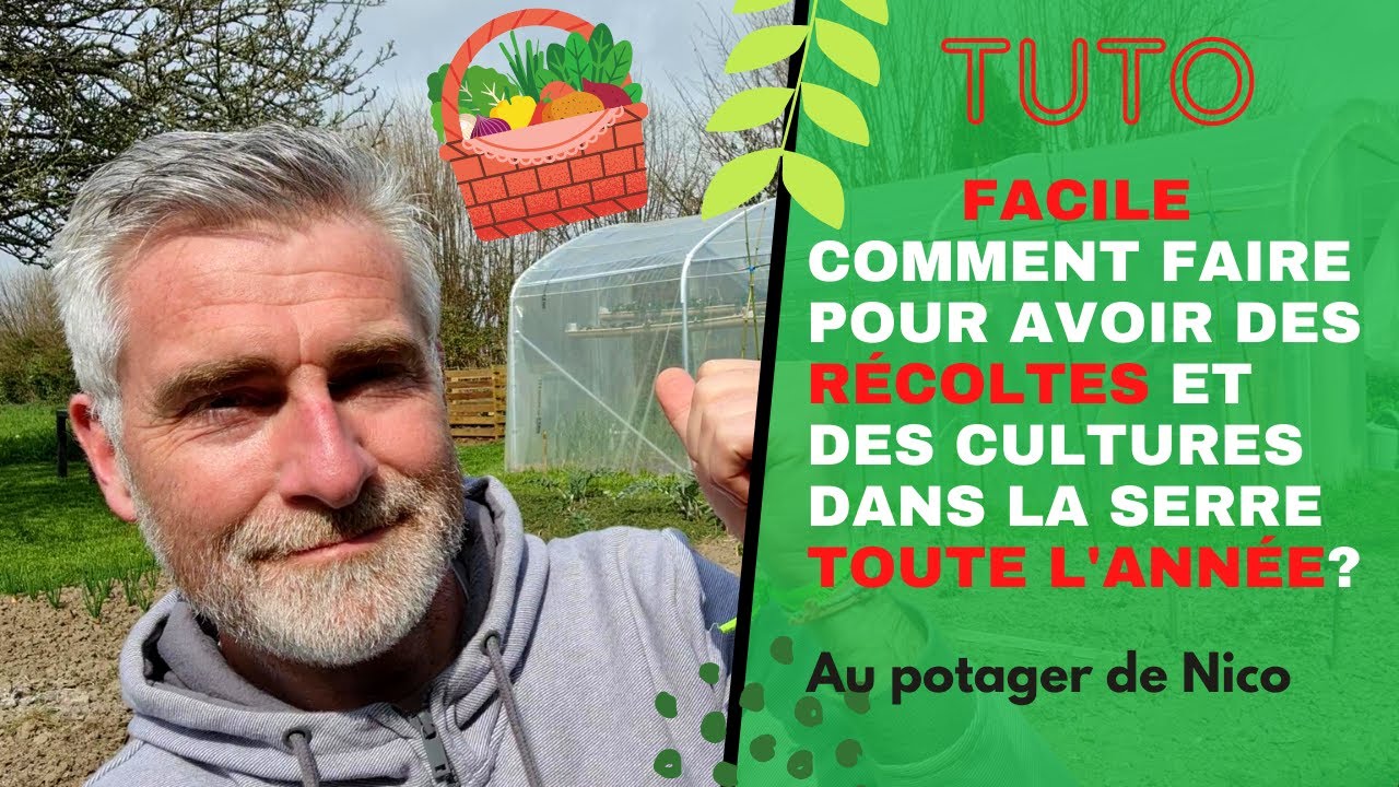 Des récoltes 🍆🍈 toute l'année! Facile, optimiser la serre sur les 12 mois de l'année.