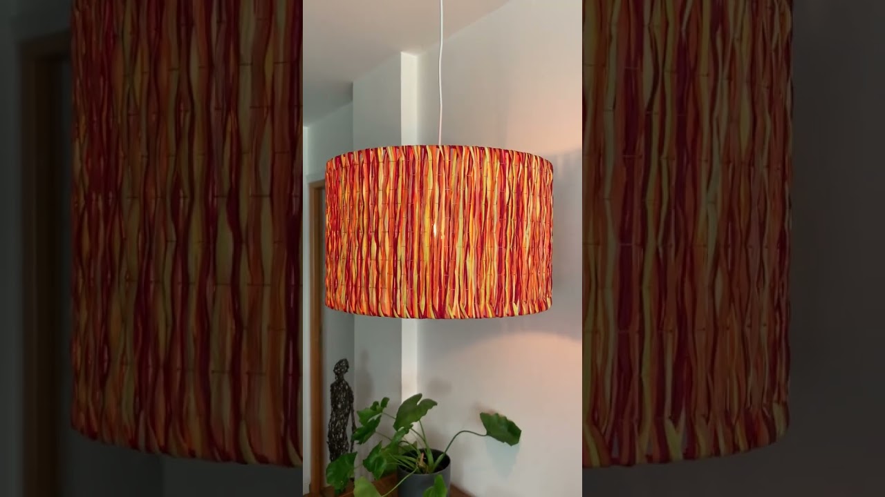 Abat-Jour Raphia Orange | MIIZA