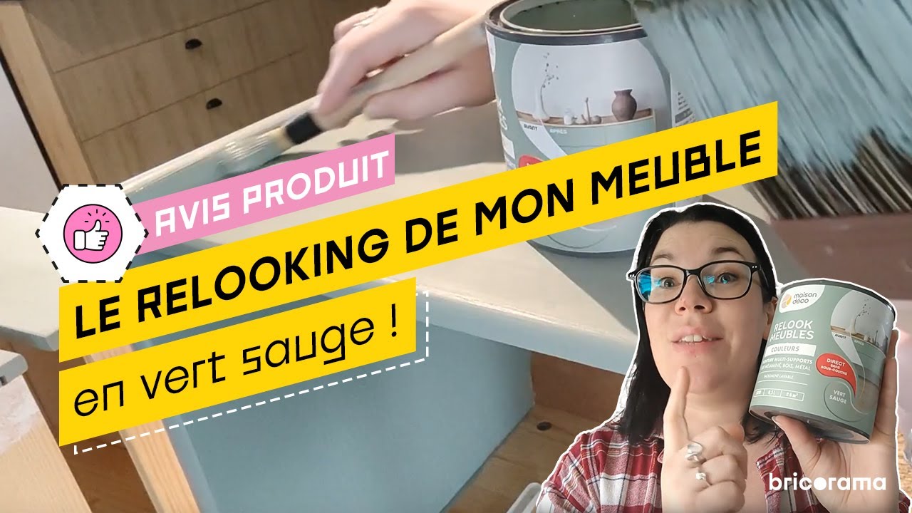 Peinture Relook vert sauge : Une peinture ultra pigmentée ? Bricorama