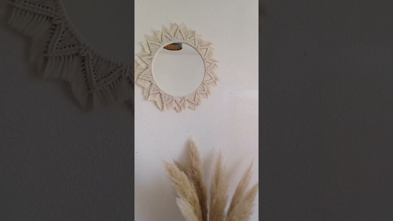 Miroir Bohème Coquillage et Macramé : Touche Naturelle et Élégante