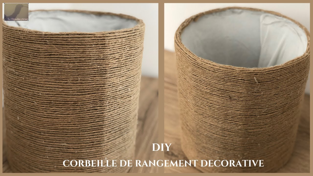 DIY  : CREER UNE CORBEILLE DE RANGEMENT DECORATIVE