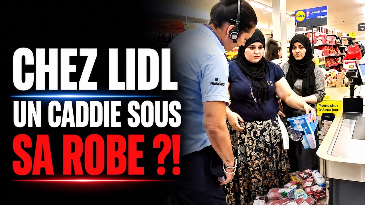 LIDL : UN CADDIE ENTIER SOUS SA ROBE… ELLE SE FAIT PRENDRE !