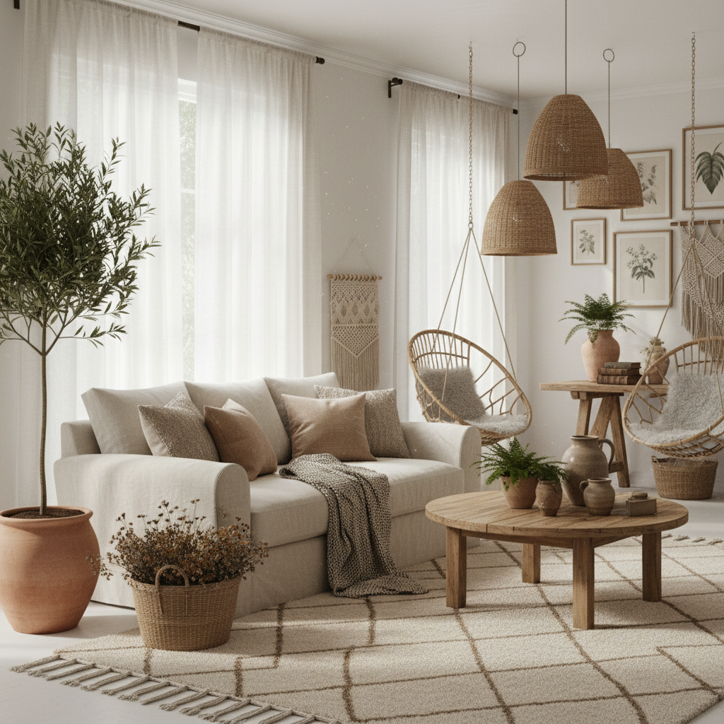 adoptez une décoration slow cet été pour créer un intérieur apaisant et naturel, en harmonie avec la nature et le rythme saisonnier.
