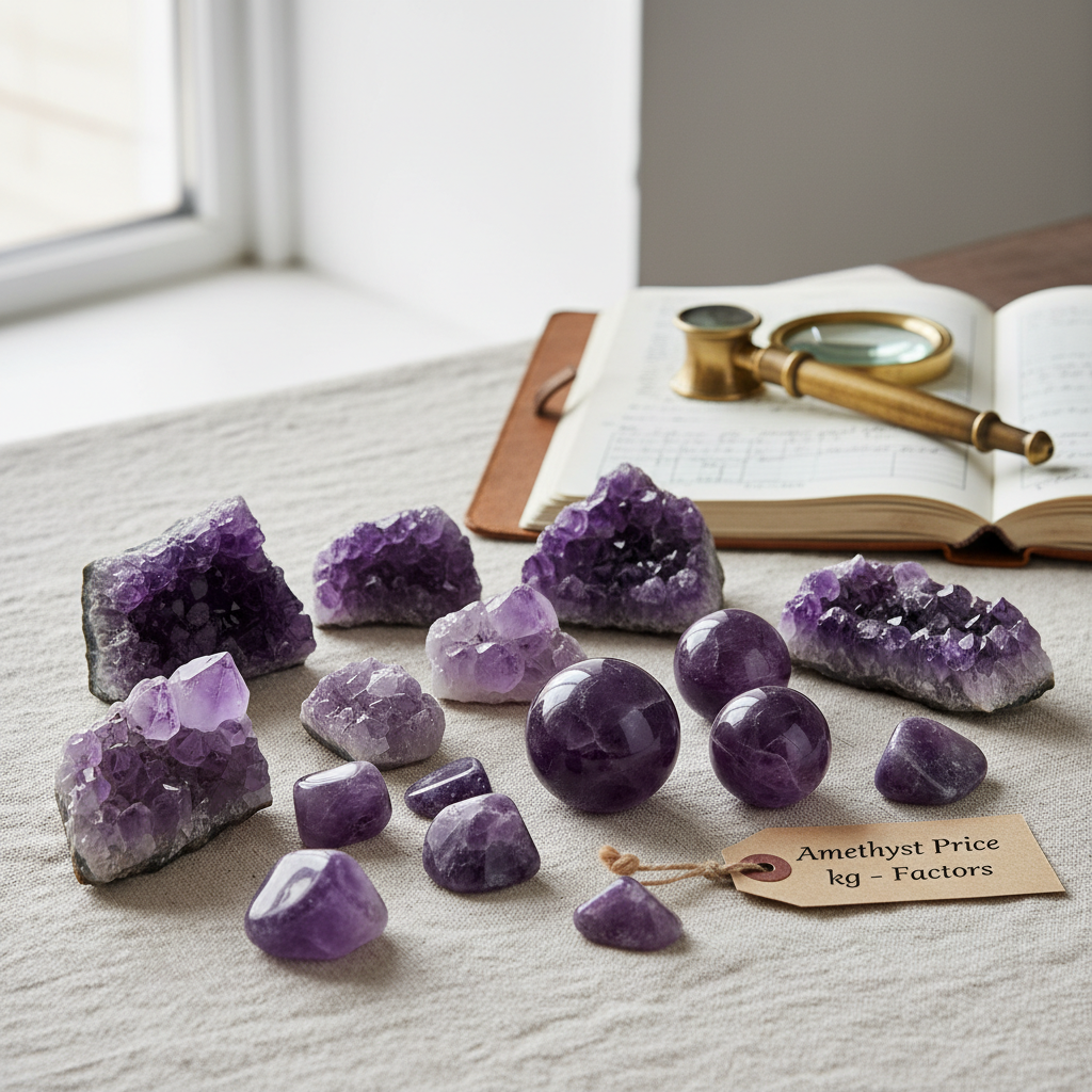 découvrez comment le prix de l'améthyste au kilogramme varie selon plusieurs facteurs clés et apprenez à mieux comprendre ces fluctuations sur le marché.