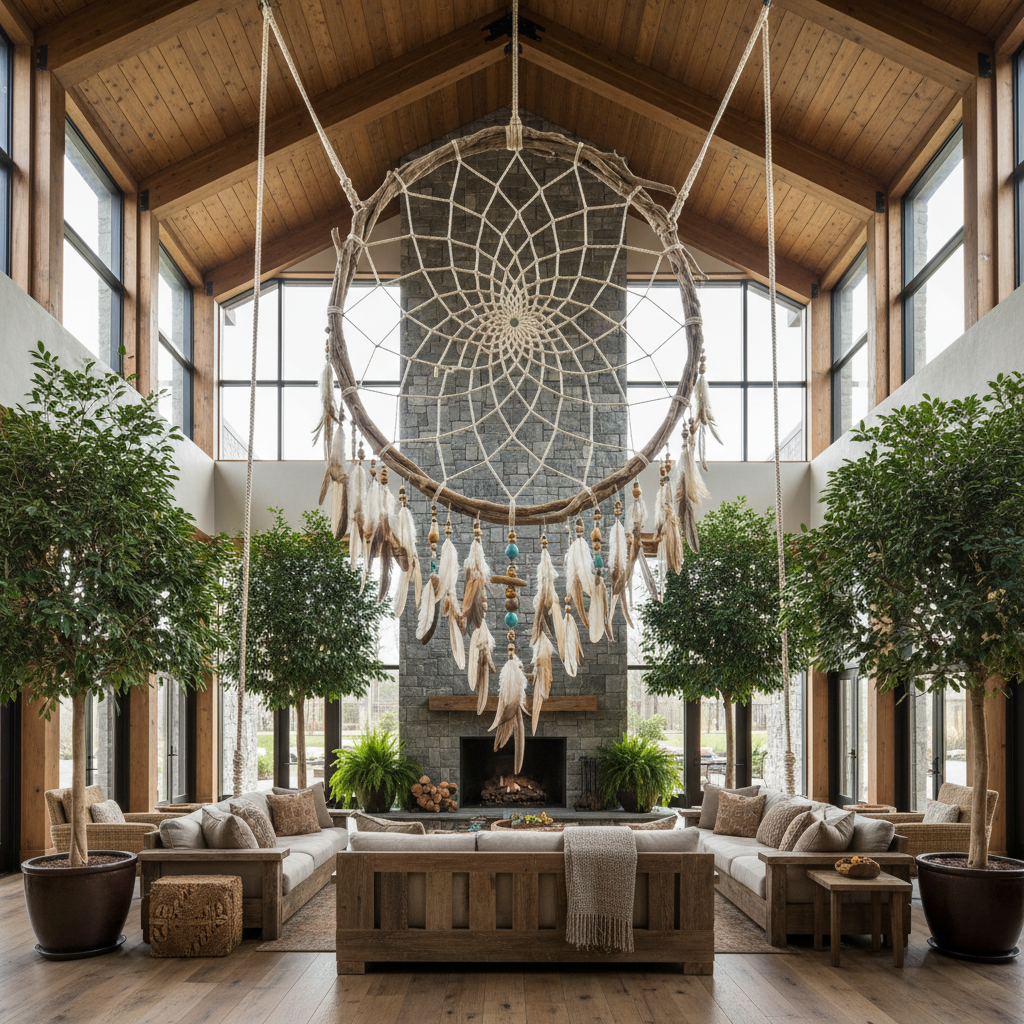 découvrez des idées originales pour décorer de grands espaces avec un attrape rêve géant, alliant esthétique et ambiance apaisante pour votre intérieur ou extérieur.