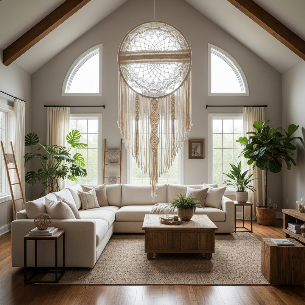 découvrez des idées originales pour décorer de grands espaces avec un attrape rêve géant, alliant esthétique et sérénité pour votre intérieur ou extérieur.