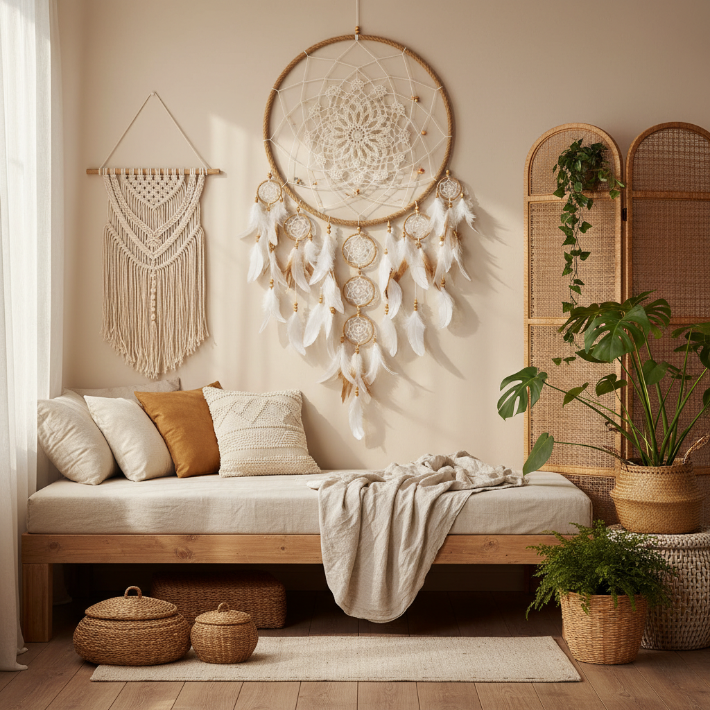 découvrez comment intégrer un attrape rêve géant dans votre décoration bohème pour créer une ambiance chaleureuse et authentique. idées et conseils pour un style réussi et original.