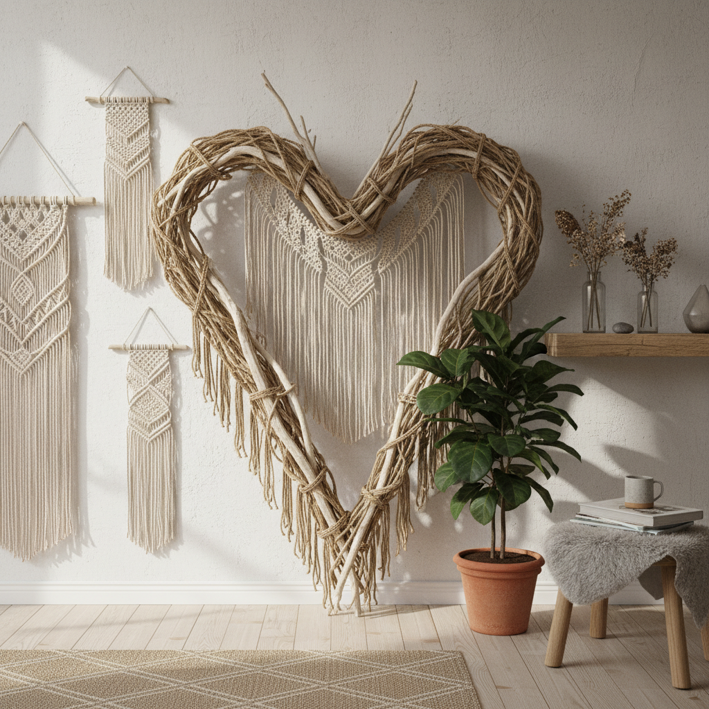 découvrez comment choisir des objets déco naturels et symboliques pour sublimer votre intérieur avec un cœur géant, alliant esthétique et signification profonde.