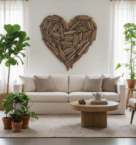 découvrez comment choisir des objets déco naturels et symboliques pour sublimer votre intérieur avec un cœur géant, alliant élégance et signification profonde.