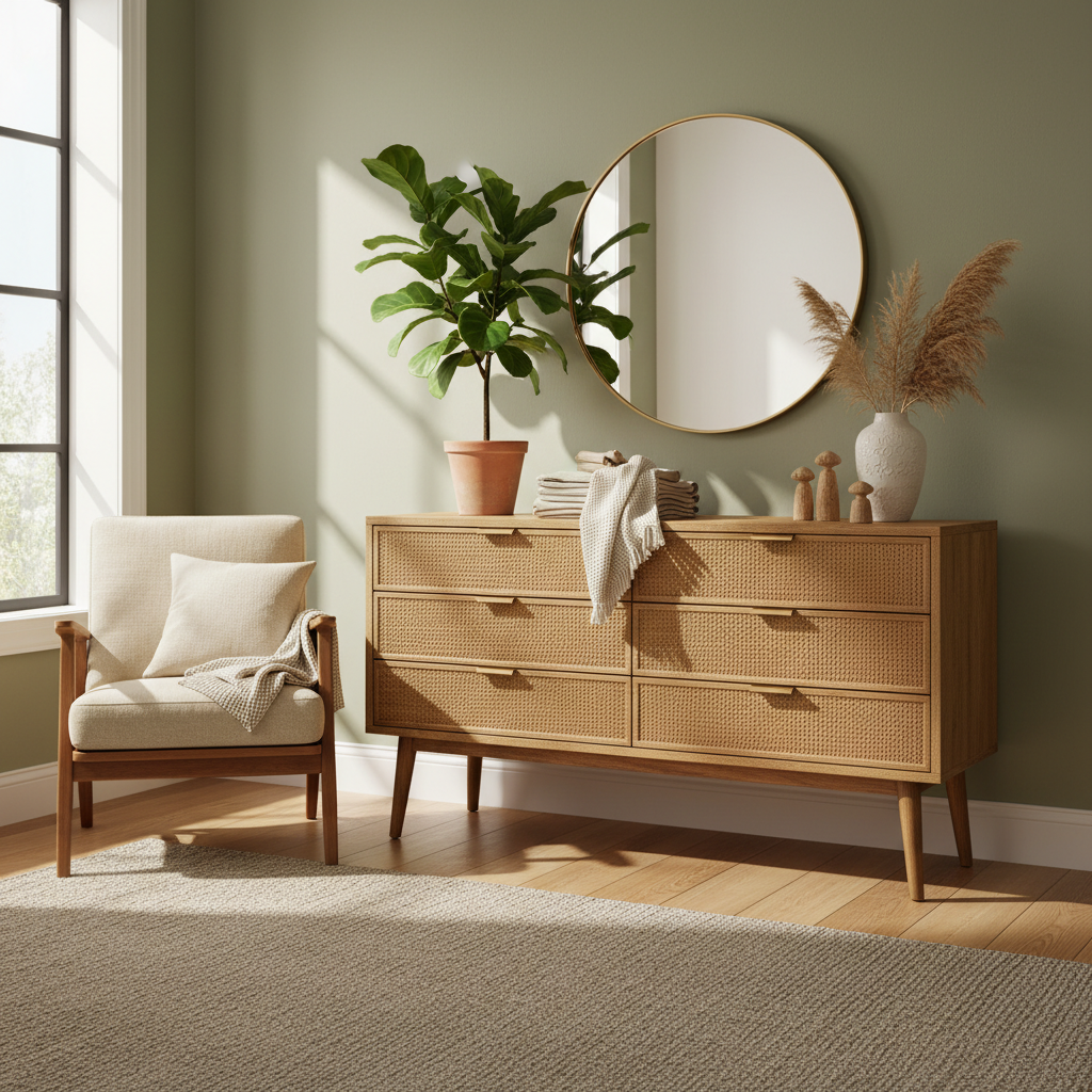 découvrez la commode en rotin, un meuble tendance qui apporte une touche naturelle et élégante à votre intérieur. alliant charme et praticité, elle s'intègre parfaitement à tous les styles de décoration.