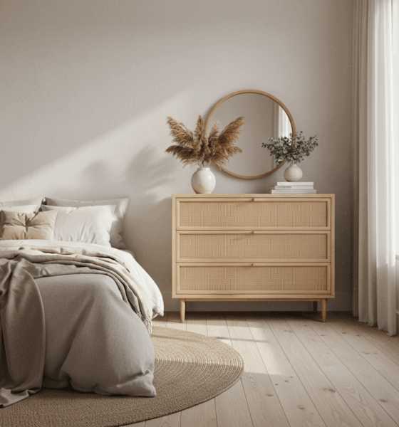 découvrez la commode en rotin, un meuble tendance qui apporte une touche naturelle et élégante à votre intérieur. parfait pour un décor chaleureux et authentique.