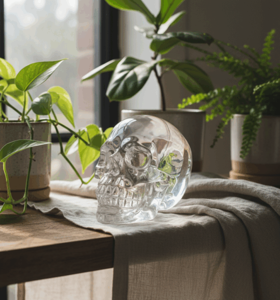 découvrez les significations, usages et bienfaits du crâne en cristal de roche, un objet mystique utilisé pour la méditation, la guérison énergétique et la décoration spirituelle.