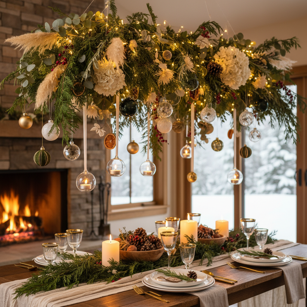 découvrez des idées originales de décors suspendus pour sublimer votre table de noël et créer une ambiance festive et élégante.