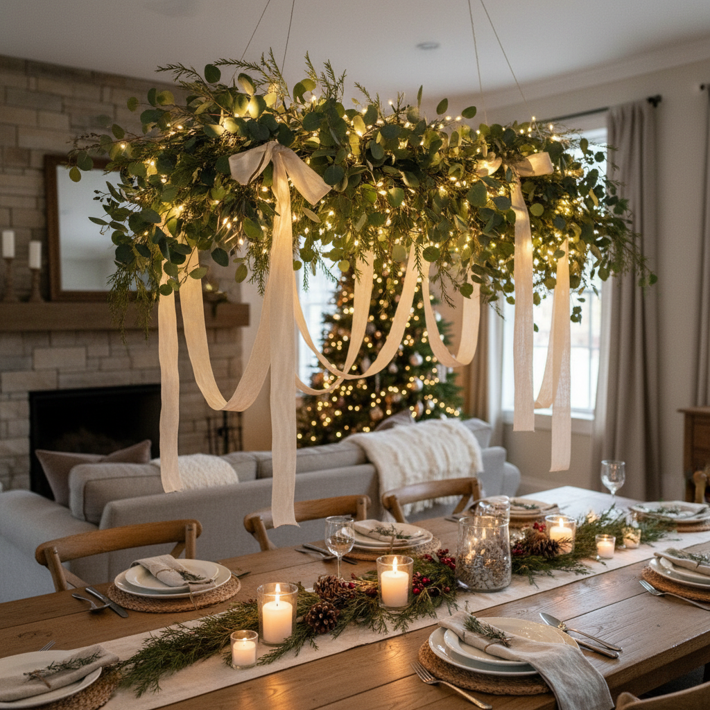 découvrez des idées de décors suspendus originales pour sublimer votre table de noël et créer une ambiance festive et élégante cet hiver.