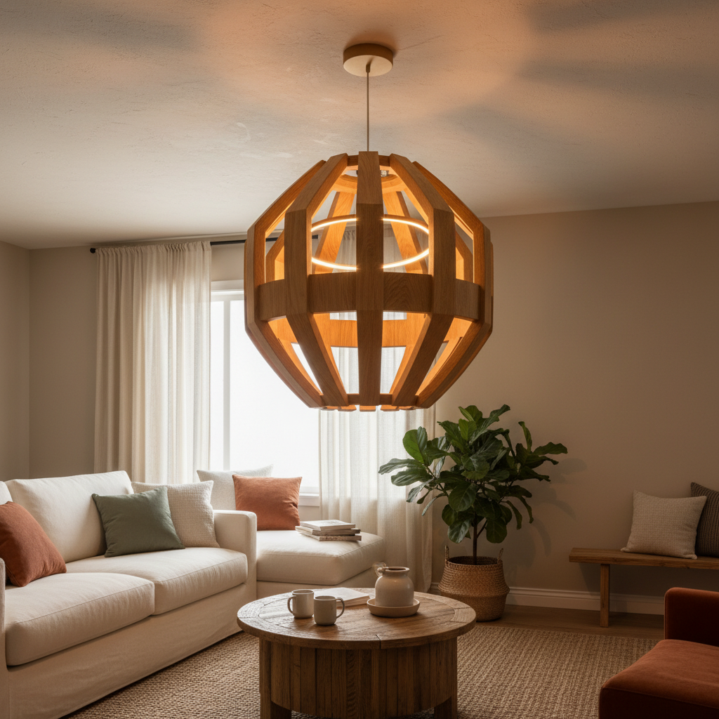 découvrez comment un plafonnier en bois peut insuffler une atmosphère chaleureuse et authentique à votre intérieur, en alliant élégance naturelle et design convivial.