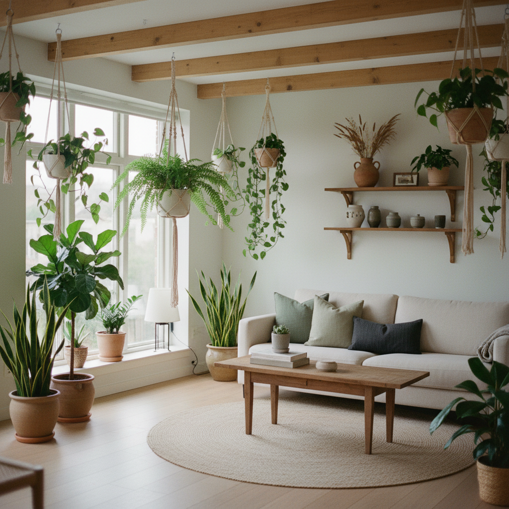 découvrez des idées déco tendance pour suspendre des pots de fleurs et apporter une touche fraîche et élégante à votre intérieur en 2025.