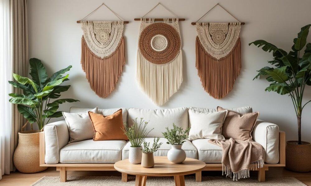 découvrez des idées simples et naturelles de décoration murale bohème pour créer un intérieur harmonieux, chaleureux et plein de charme.