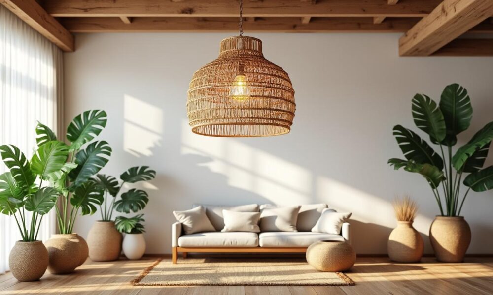 découvrez notre guide complet sur le lustre en osier pour embellir votre intérieur avec une décoration chaleureuse et naturelle.