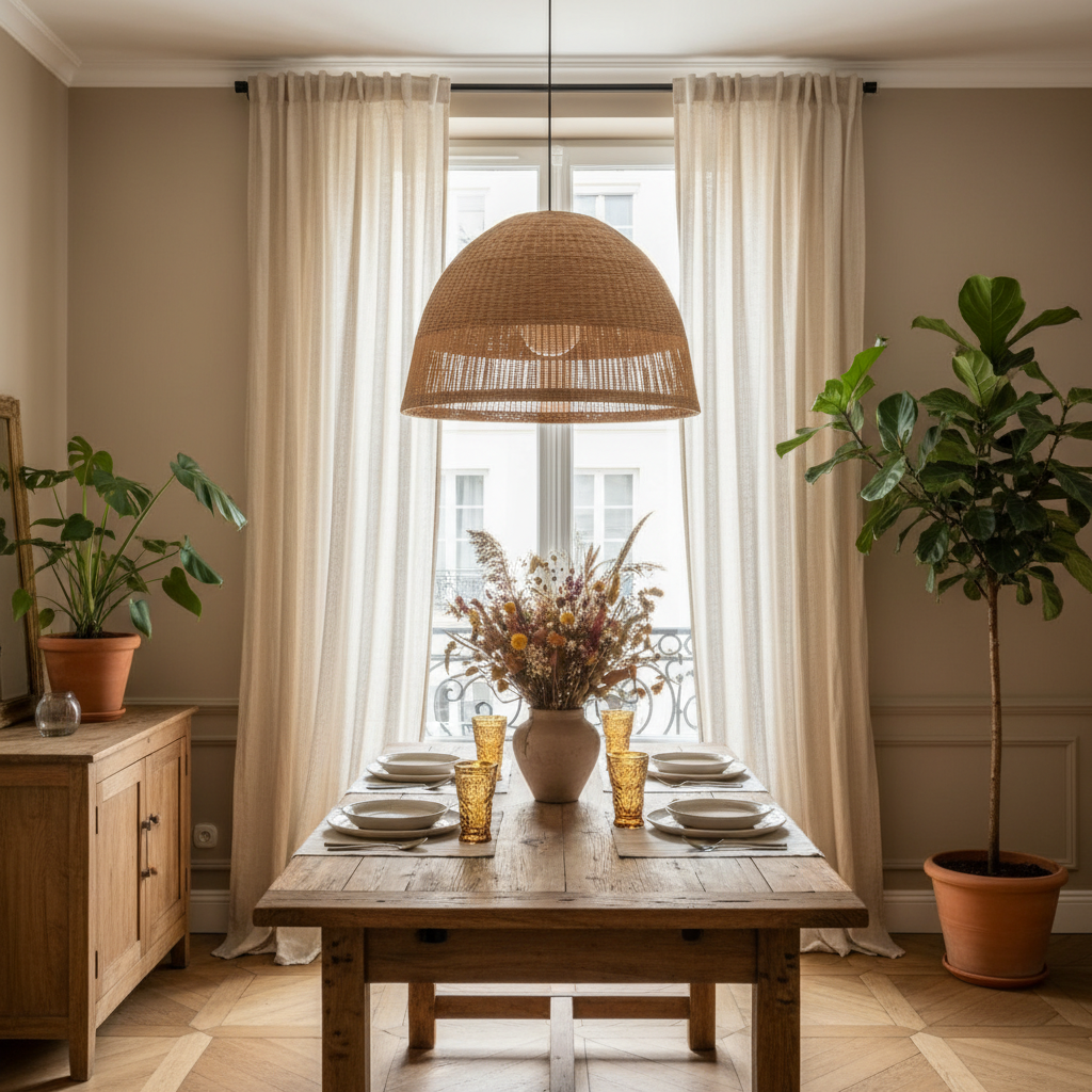 découvrez nos idées déco naturelles avec une suspension en rotin pour sublimer votre intérieur et lui apporter une touche authentique et chaleureuse.