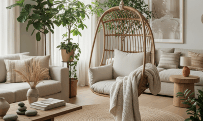 découvrez nos idées déco naturelles avec une suspension en rotin pour sublimer votre intérieur et créer une ambiance chaleureuse et authentique.