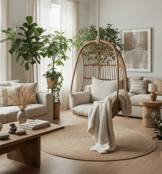 découvrez nos idées déco naturelles avec une suspension en rotin pour sublimer votre intérieur et créer une ambiance chaleureuse et authentique.