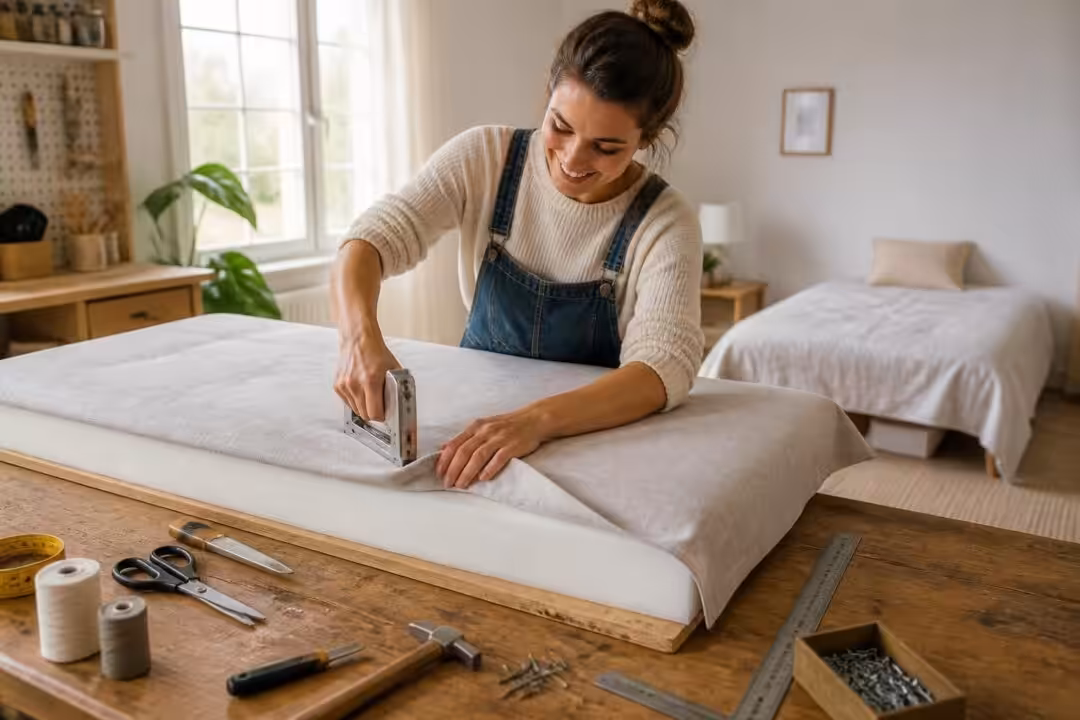 découvrez notre tutoriel facile pour fabriquer une tête de lit moelleuse et personnalisée, idéale pour ajouter confort et style à votre chambre.