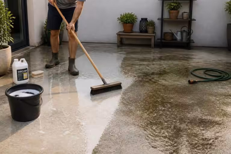 découvrez les meilleures méthodes pour nettoyer efficacement votre terrasse en béton et lui redonner éclat et propreté facilement.