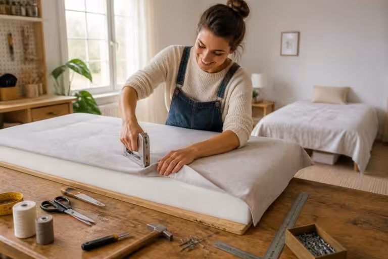 découvrez notre tutoriel facile pour fabriquer une tête de lit moelleuse et personnalisée, idéale pour ajouter confort et style à votre chambre.